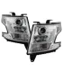 Chevrolet Tahoe 2015-2016 Pantallas delanteras Headlights Estilo Cromo Clear / Set de 2 PCS Lados Izquierdo y Derecho
