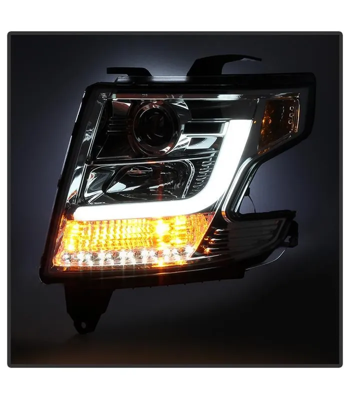 Chevrolet Tahoe 2015-2016 Pantallas delanteras Headlights Estilo Cromo Clear / Set de 2 PCS Lados Izquierdo y Derecho