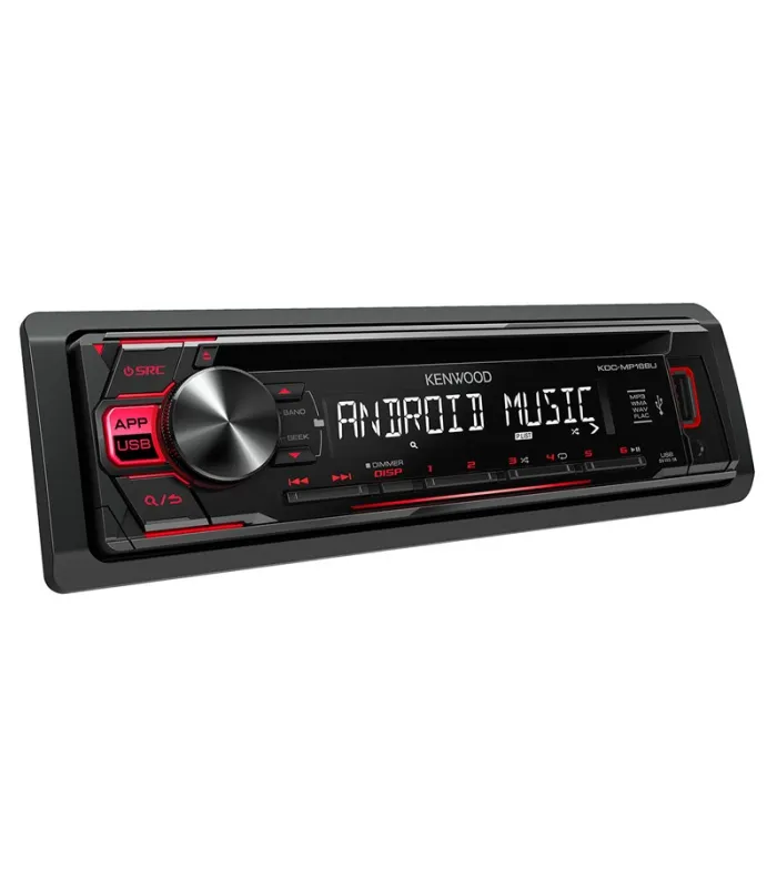 Radio Kenwood KDC-MP168U Reproductor CD USB Auxiliar Frontal Iluminacion Roja Calidad de Audio Kenwood