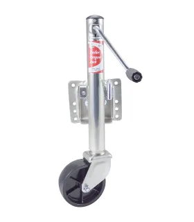 Gato Orientable y Giratorio para Trailer capacidad 1200 Libras con Rueda de 6 Pulgadas acabado Zinc