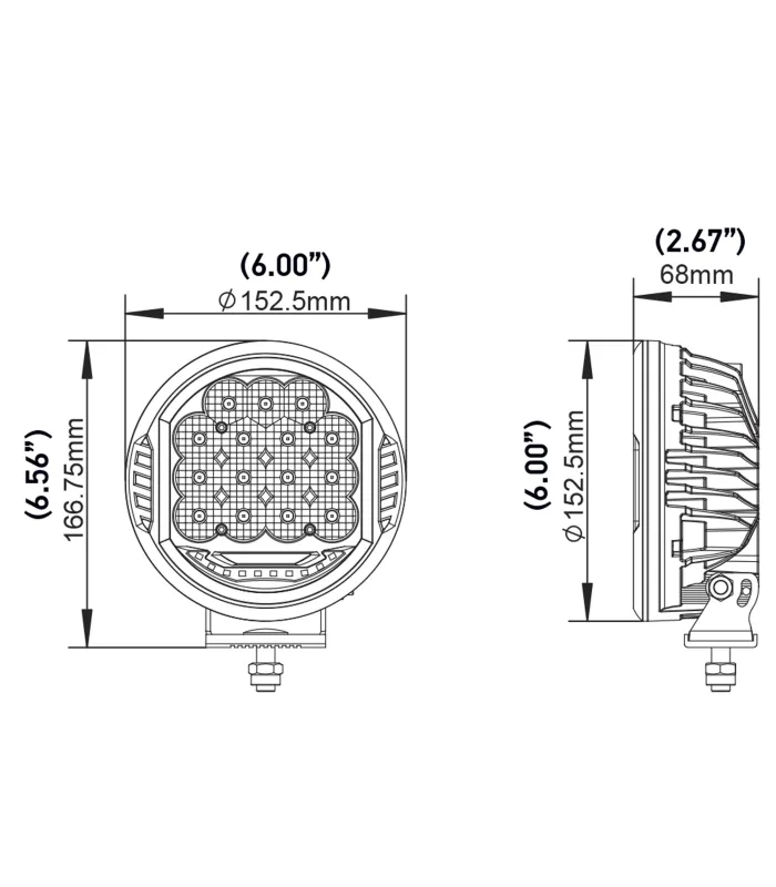Hella 500 LED-Faroles Redondondos
