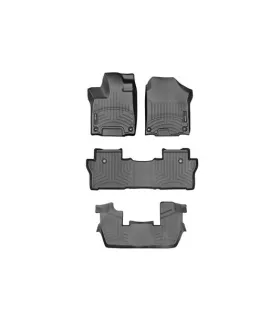 Alfombras WeatherTech FloorLiner Honda Pilot 2016 a 2021 2da Fila Asientos Capitan Laser a la Medida Negro.