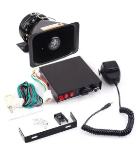 Sirena de Emergencias Tipo Federal 7 Tonos Modulo Alto Parlante con Micrófono Megáfono para Ambulancias y Policia YR-2472