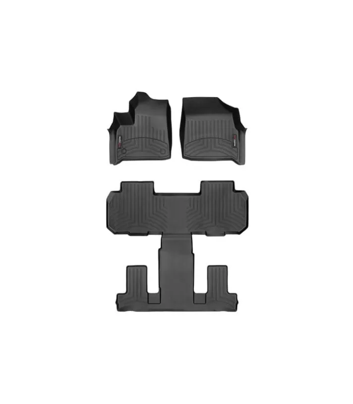 Alfombras WeatherTech FloorLiner para Chevrolet Traverse 2018-2023 3 Filas Capitán Referencia 441228-1-2 Negro