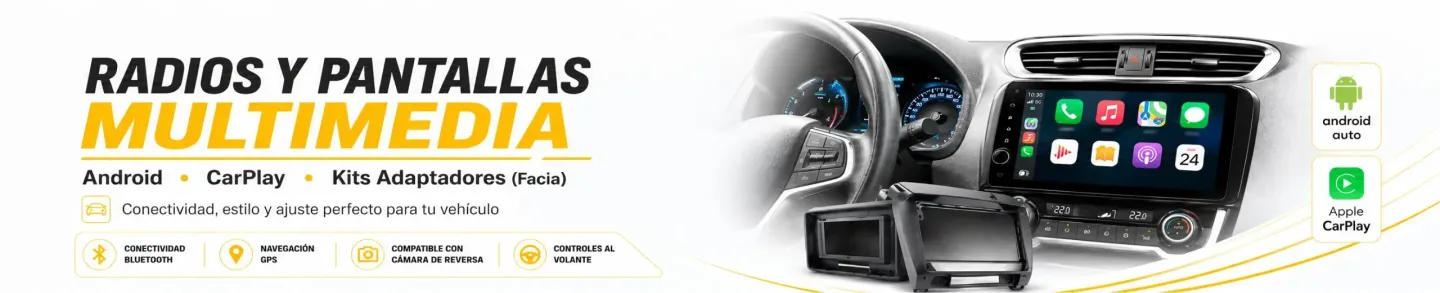 Radios y Pantallas para Carros con CarPlay y Android Auto en RD